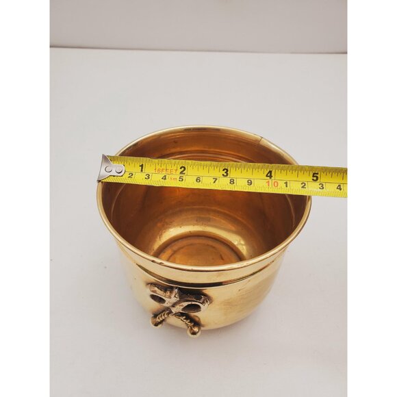 Vintage 1980s brass Planter, Plant Holder, Succulent Pot, brass Plant Pot, brass - Picture 9 of 10